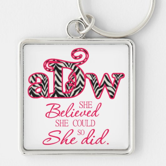 ADW Sleutelhanger groot vierkant (Voorkant)