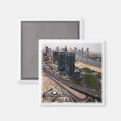AE015 SHARJAH, SKYLINE, VAE, Fridge Magneet (Voorkant / Achterkant)