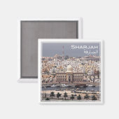AE021 centrum van SHARJA, Verenigde Arabische Emir Magneet (Voorkant / Achterkant)
