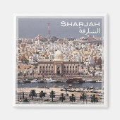 AE021 centrum van SHARJA, Verenigde Arabische Emir Magneet (Voorkant)