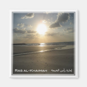 AE025 RAS AL-KHAIMAH strand, UAE, Asia, Fridge Magneet