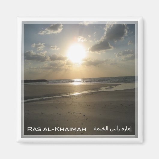 AE025 RAS AL-KHAIMAH strand, UAE, Asia, Fridge Magneet (Voorkant)