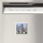 AE055 ABU DHABI stadscentrum, UAE, Fridge Magneet (Insitu (Vaatwasser))