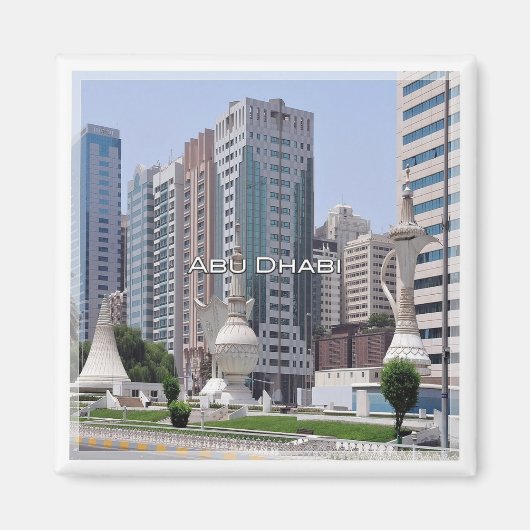AE055 ABU DHABI stadscentrum, UAE, Fridge Magneet (Voorkant)