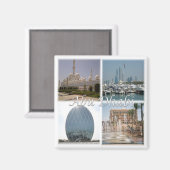 AE062 ABU DHABI, Verenigde Arabische Emiraten, Fri Magneet (Voorkant / Achterkant)