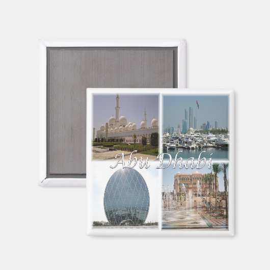 AE062 ABU DHABI, Verenigde Arabische Emiraten, Fri Magneet (Voorkant / Achterkant)