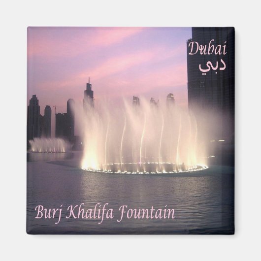 AE072 BURJ KHALIFA FOUNTAIN, Fridge Magneet (Voorkant)