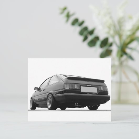 AE86 zwart-wit Briefkaart (Staand voorkant)