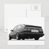 AE86 zwart-wit Briefkaart (Voorkant / Achterkant)