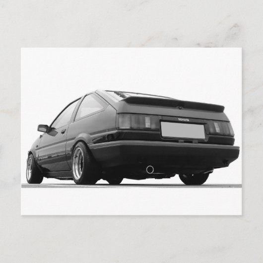 AE86 zwart-wit Briefkaart (Voorkant)