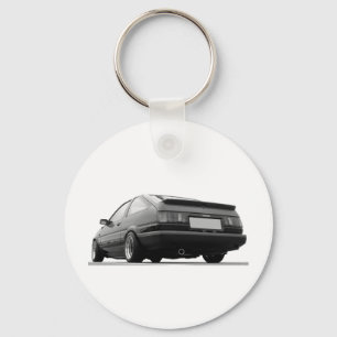 AE86 zwart-wit Sleutelhanger
