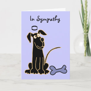 AE- Black Dog Pet Sympathia Card Kaart