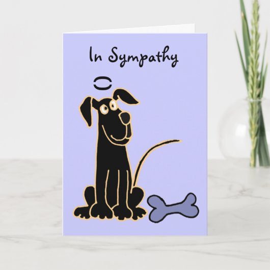 AE - Black Dog Pet Sympathy Card Kaart (Voorkant)
