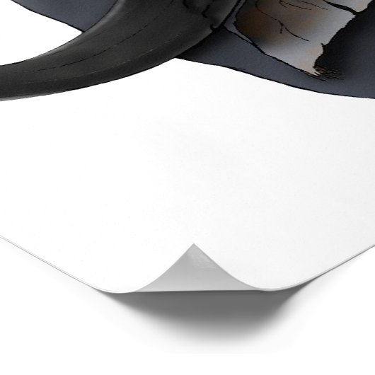 AE Cape Bull Poster (Hoek)