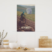 Ae Forest Mountainbike Reclameposter Poster (Keuken)