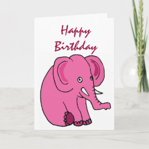 AE- Funny Elephant Birthday Kaart