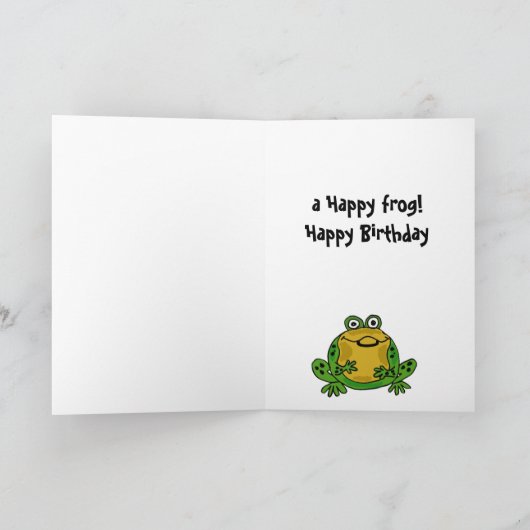 AE- Funny Frog Verjaardag Kaart (Binnen)