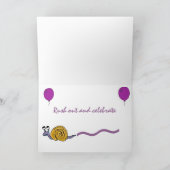 AE- Funny Snail Verjaardag Kaart (Binnen)