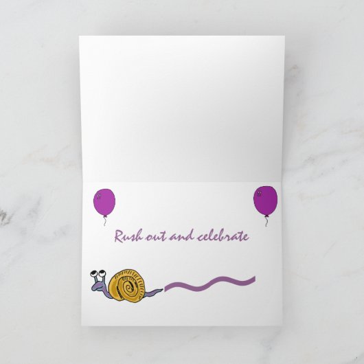 AE- Funny Snail Verjaardag Kaart (Binnen)