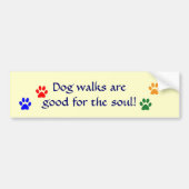 AE- Hond loopt met poten bumpersticker (Voorkant)