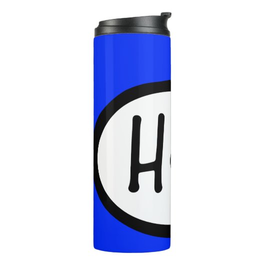 æ! IJslandse taalsite Speech Bubble Thermosbeker (Gedraaid links)