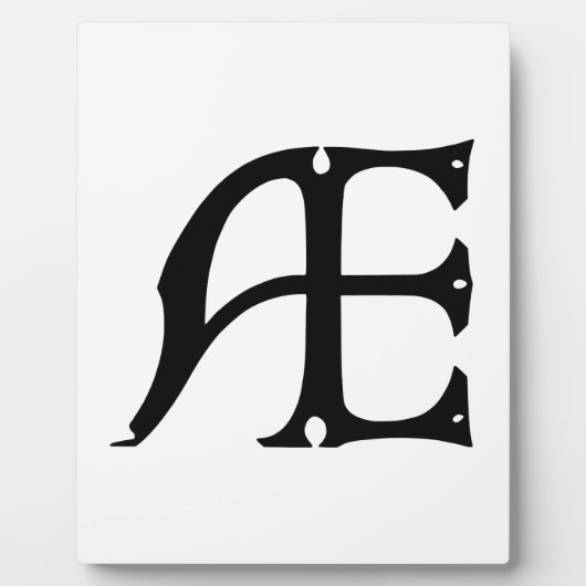 AE-monogram - Initialen AE in gegoten stijlletters Fotoplaat (Voorkant)