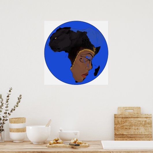 AE-symbolen van Afrika Poster (Keuken)