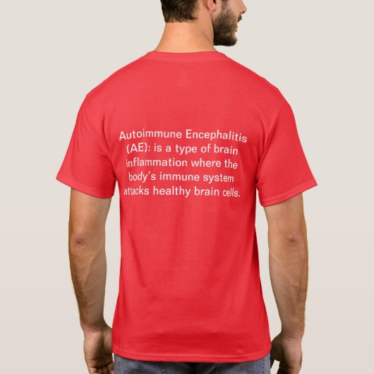 AE Warrior Brain met Symptomen ontwerp T-shirt (Achterkant)