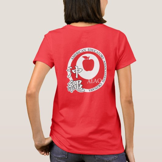 AEAO Educator Vrouwen T-Shirt (rood) (Achterkant)