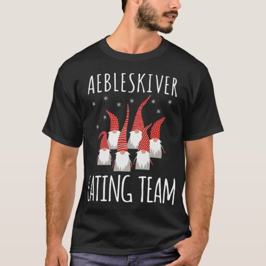 Aebleskiver Eating Team Gnomen Grappige Aebleskive T-shirt (Voorkant)