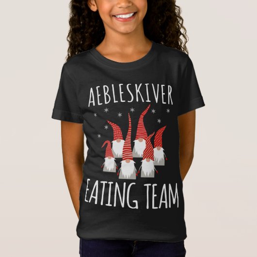 Aebleskiver Eating Team Gnomen Grappige Aebleskive T-shirt (Voorkant)