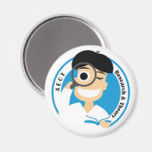 AECT Research and Theory Magnet-Male Logo Magneet (Voorkant / Achterkant)