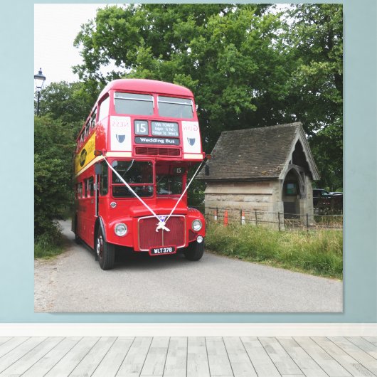 AEG Double Decker Bus Canvas Afdruk (Insitu (Houten vloer))