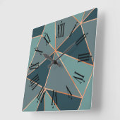 Aegean Blauwgroen Nocturne Blue American River Gra Vierkante Klok (Hoek)