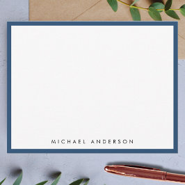 Aegean Blue Classic Border Correspondent Notitiekaartje