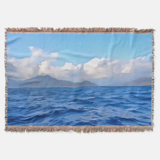Aegean Blue Marmaris Turquoise Coast Painting Deken (Voorkant)