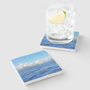 Aegean Blue Marmaris Turquoise Coast Painting Stenen Onderzetter