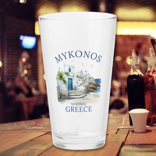 Aegean Dreams: Mykonos in Watercolor Glas