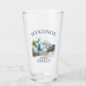 Aegean Dreams: Mykonos in Watercolor Glas (Voorkant)