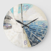 Aegean Sail Vessel Sketch – Nautisch Grote Klok (Voorkant)