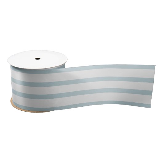 Aeggshell Dusty Blue Stripes Satijnen Lint (Spoel)