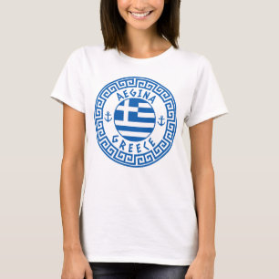Aegina, Griekenland Vlag Vrouwen T-shirt