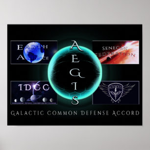 AEGIS-Logo collage (16x12) Poster