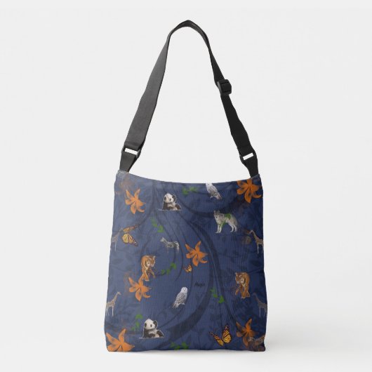 Aegis Wildlife Conservation Pattern Crossbody Tas (Voorkant)