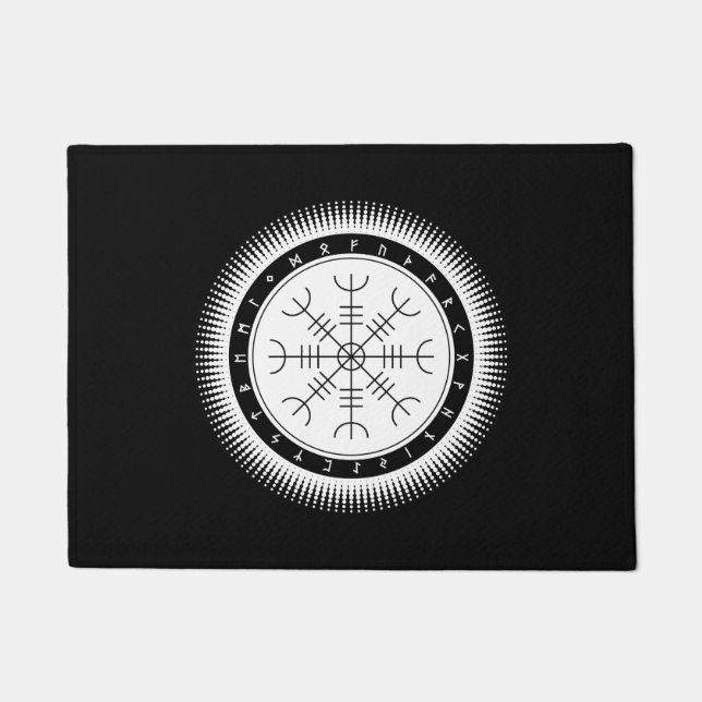 Aegishjalde de heer Halftone Doormats Deurmat (Voorkant)