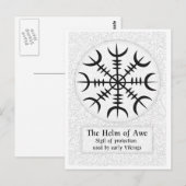 AEgishjálmer – Viking Helm van Awe Norse Beschermi Briefkaart (Voorkant / Achterkant)