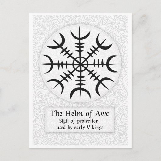 AEgishjálmer – Viking Helm van Awe Norse Beschermi Briefkaart (Voorkant)