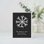 AEgishjálmer – Viking Helm van Awe Norse Beschermi Briefkaart (Staand voorkant)