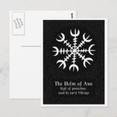 AEgishjálmer – Viking Helm van Awe Norse Beschermi Briefkaart (Voorkant / Achterkant)