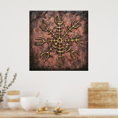 AEgishjálmer – Viking Helm van Awe Norse Beschermi Poster (Keuken)